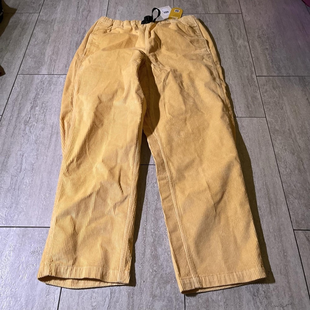 Levis Quick Release Pants Mens Large Yellow Corduroy Cordura High Rise Tapered